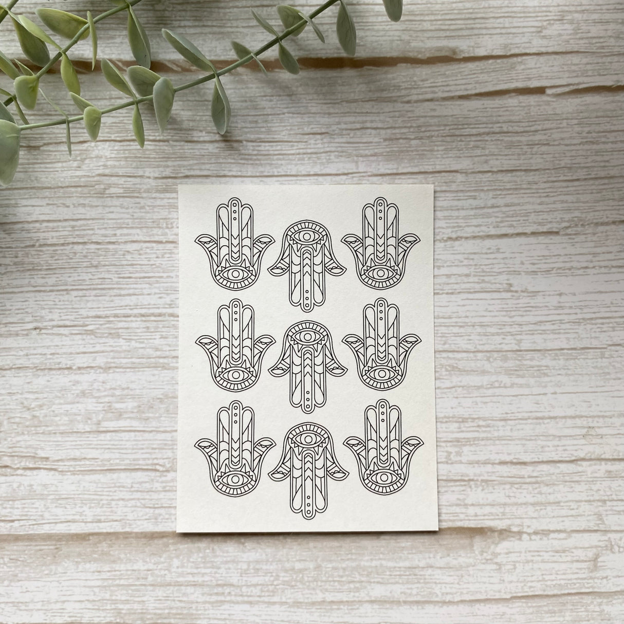 Hamsa Hand and Matching Cutter Set - Water Soluble Transfer