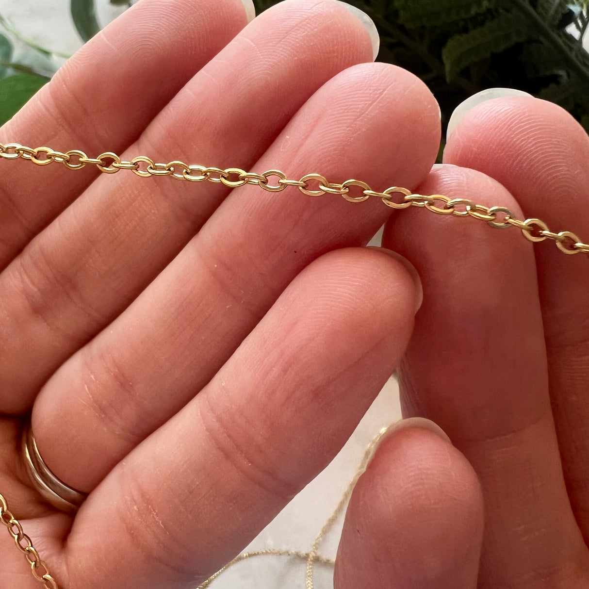 Fine Cable Chain - Gold Plated Stainless Steel - 5 metres