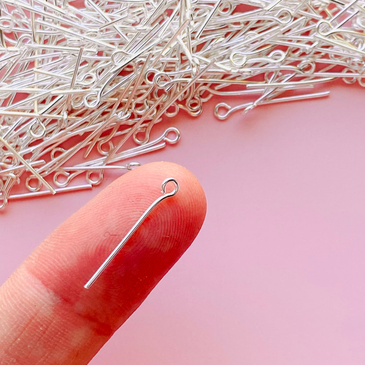 Eye Pins - Silver Plated Stainless Steel