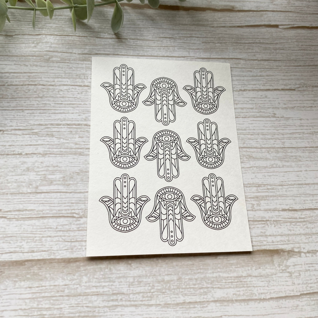 Hamsa Hand and Matching Cutter Set - Water Soluble Transfer