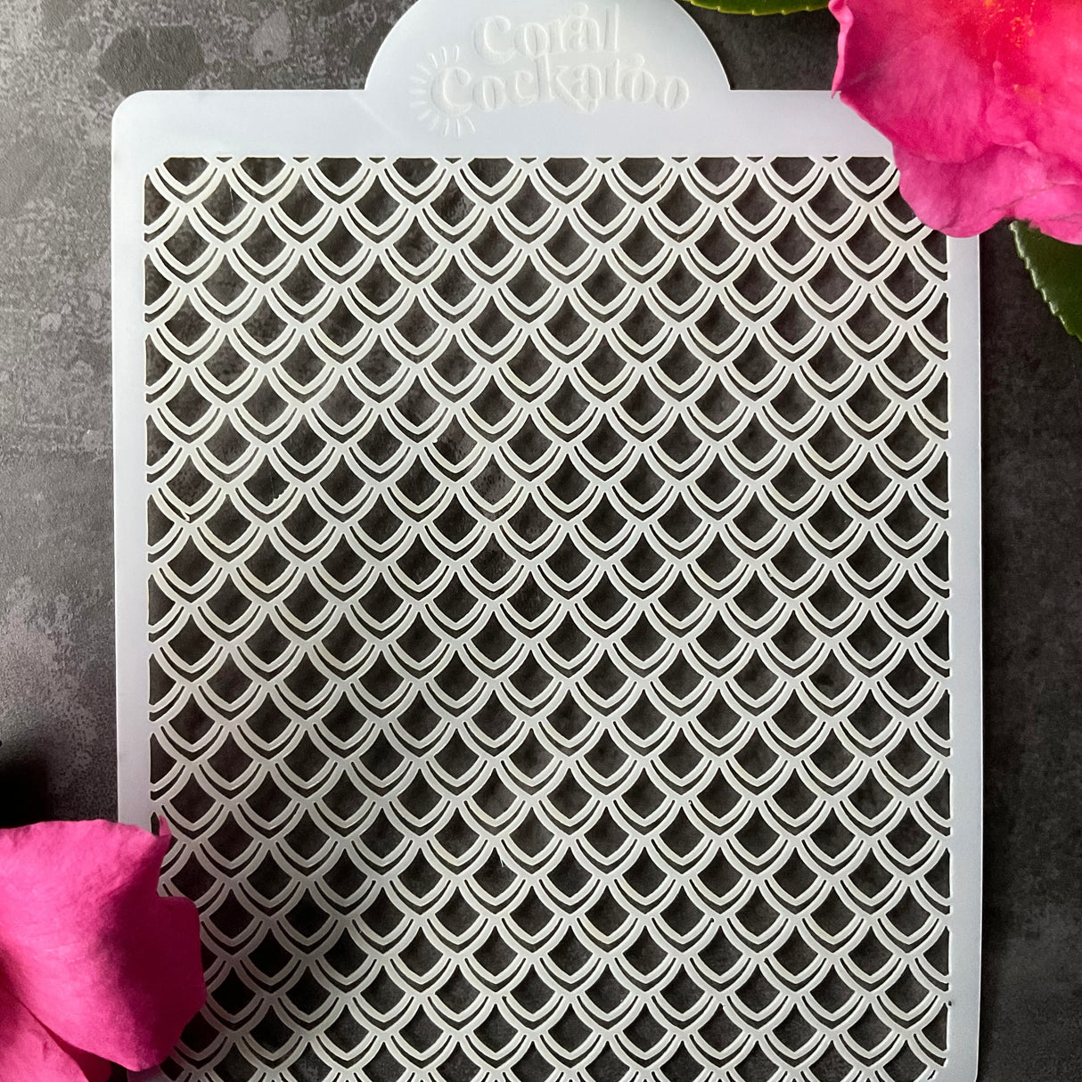 Dragon Scales Knit Weave Stencil (ST037)