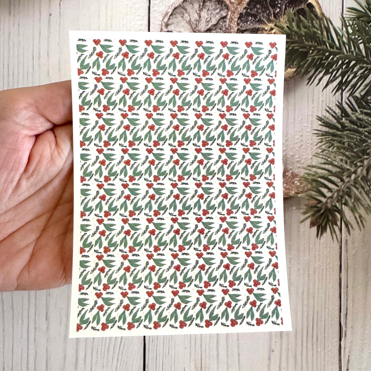 Holly and Sprigs - Water Soluble Transfer