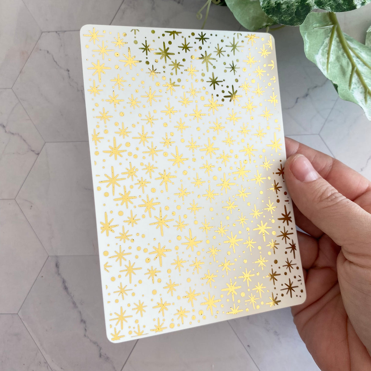 Gold Foil Starry Night - Waterslide Transfer Decal