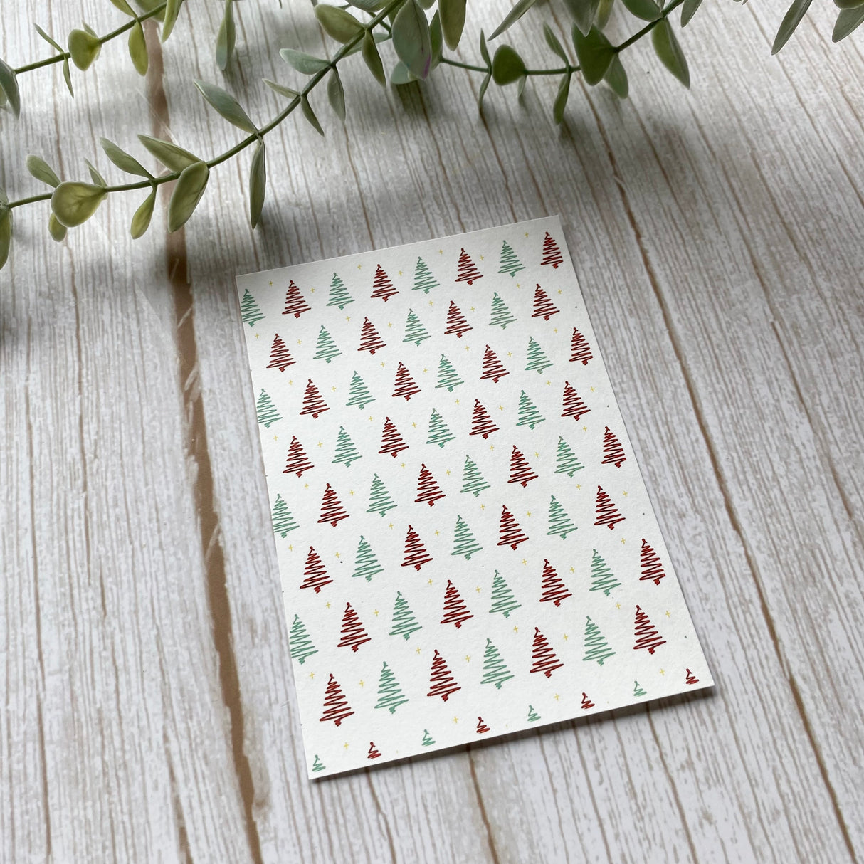 Christmas Tree in Red and Green - Water Soluble Transfer