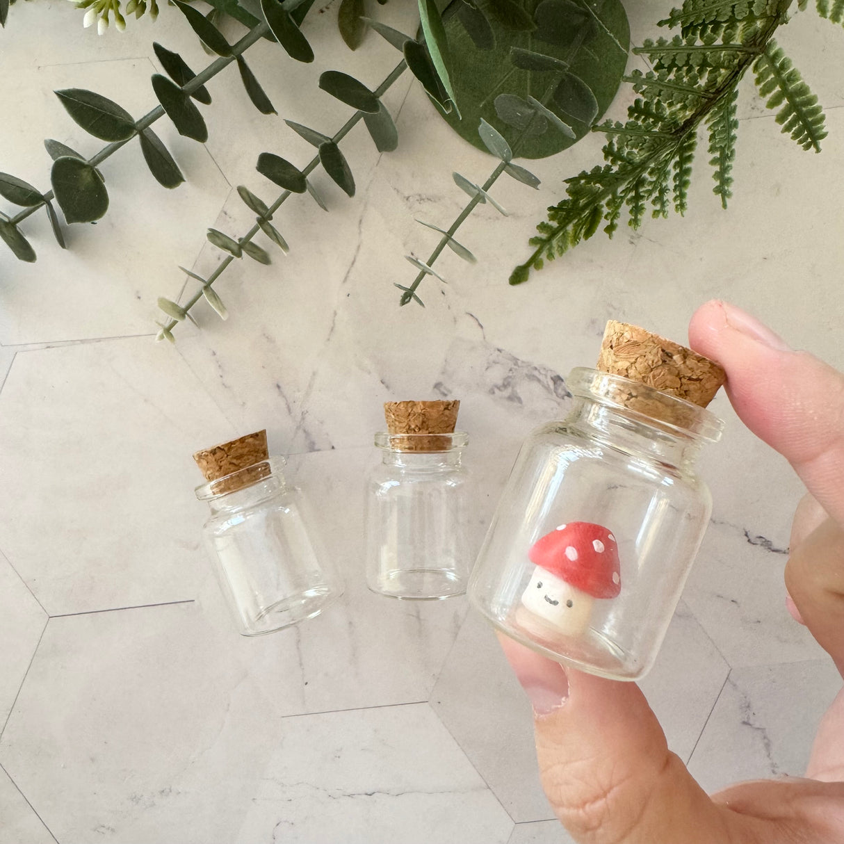 Mini Glass Bottles - 3 pack