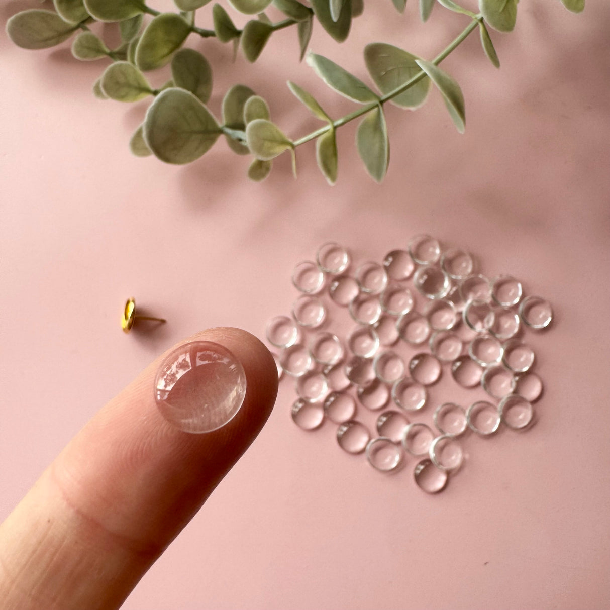 Glass Cabochons - Circle - 50 pack