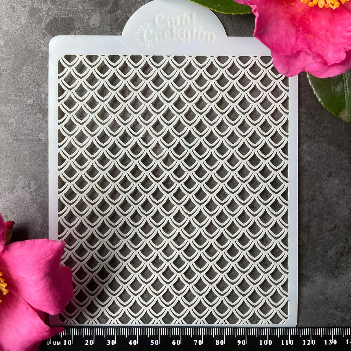 Dragon Scales Knit Weave Stencil (ST037)