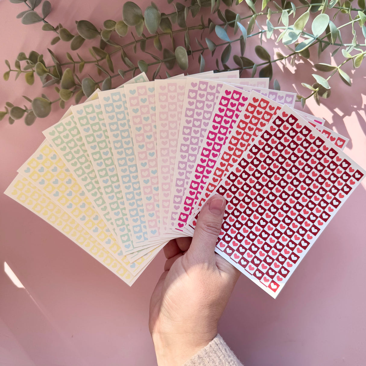 Tiled Hearts - Water Soluble Transfer
