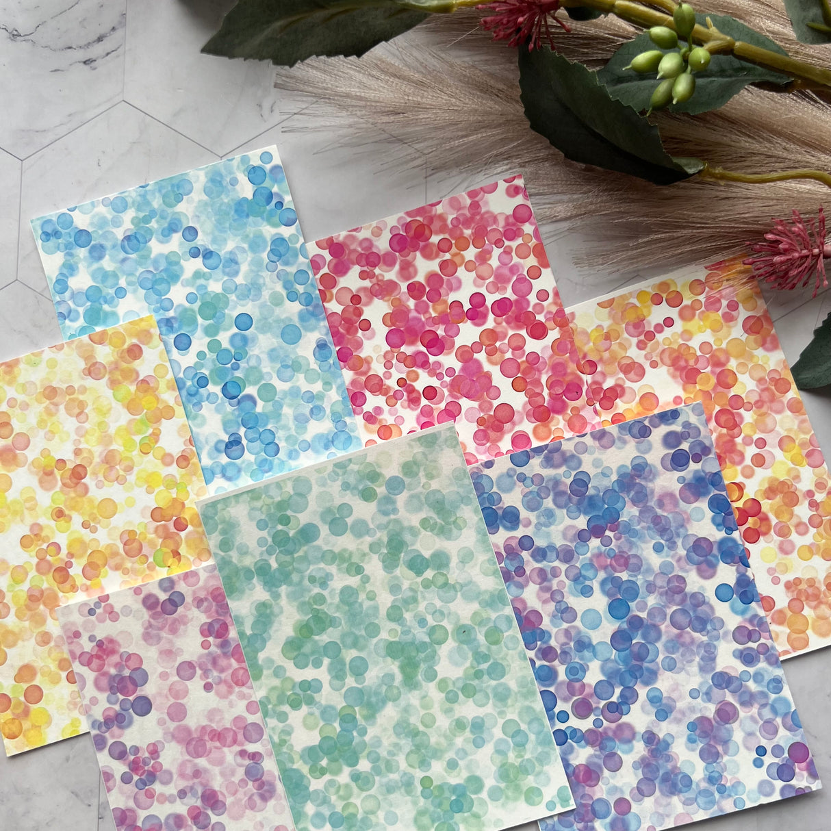 Watercolour Spots - Water Soluble Transfer