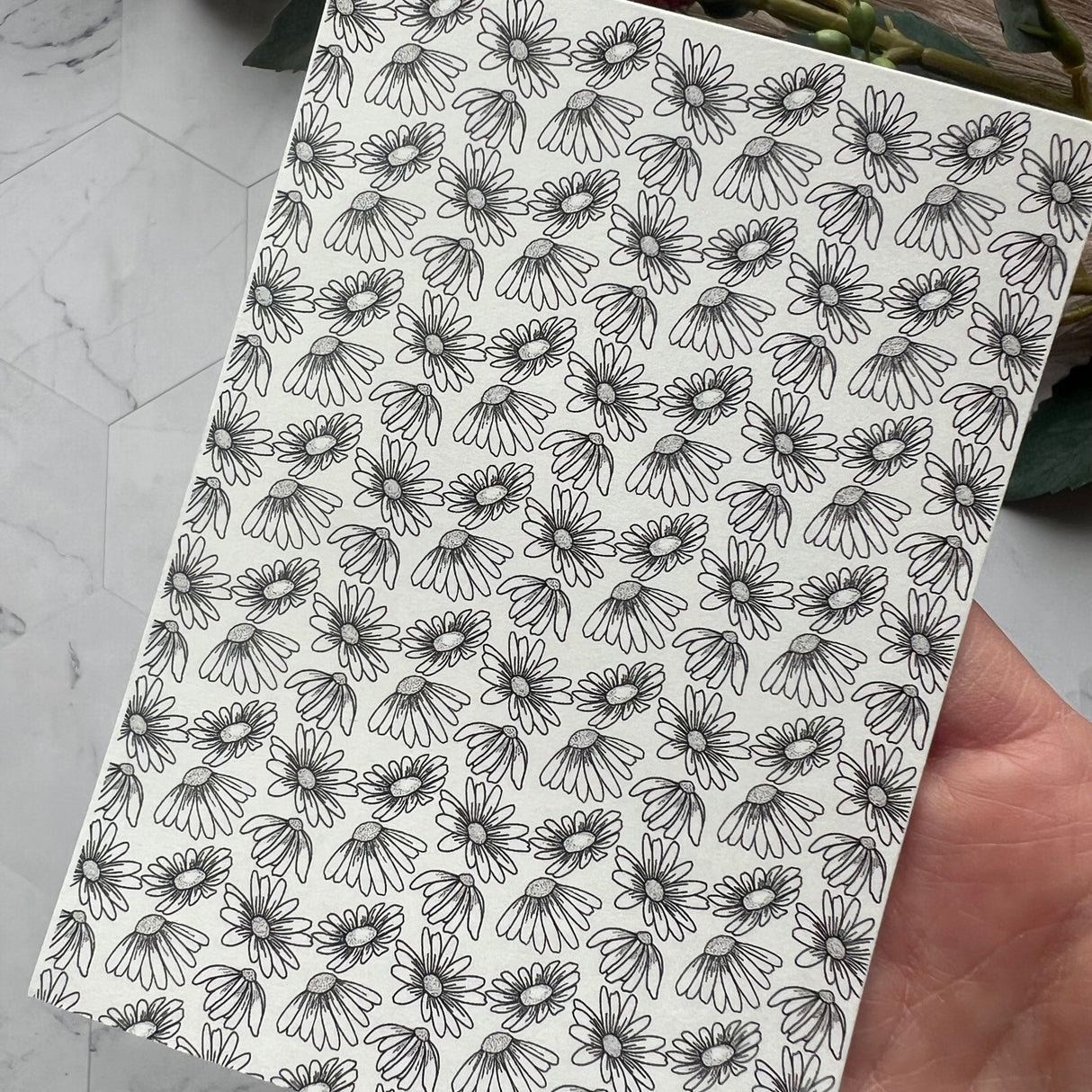Floating Daisy - Water Soluble Transfer