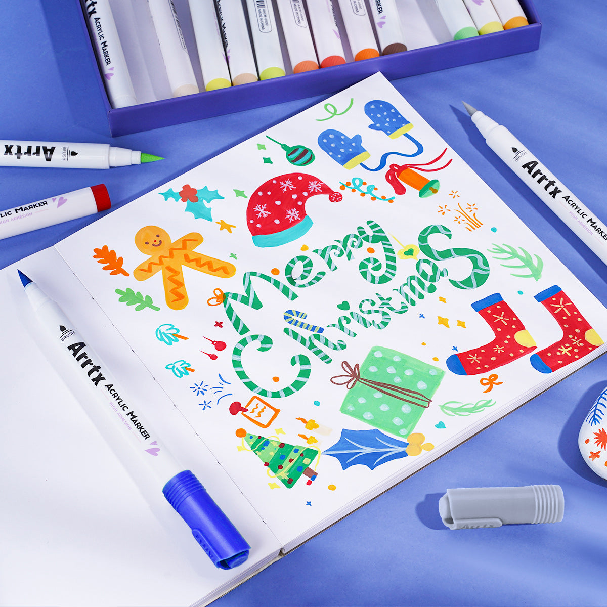 Arrtx Acrylic Paint Pens - 30 Colour Set Paint Markers