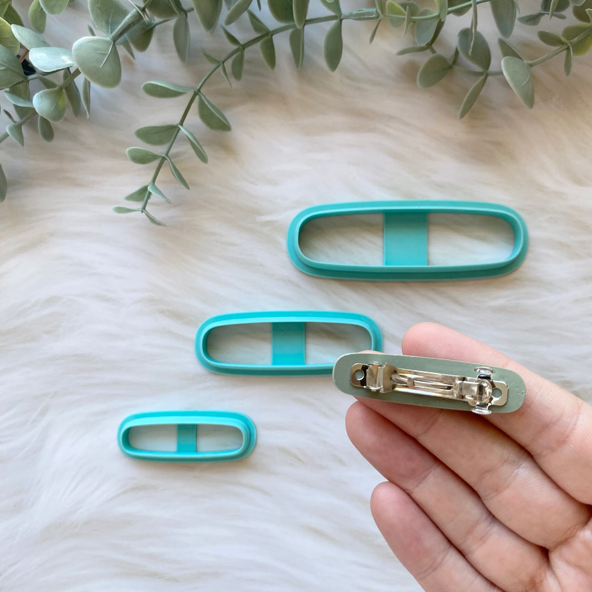 Slim Rounded Rectangle Hair Clip Cutter