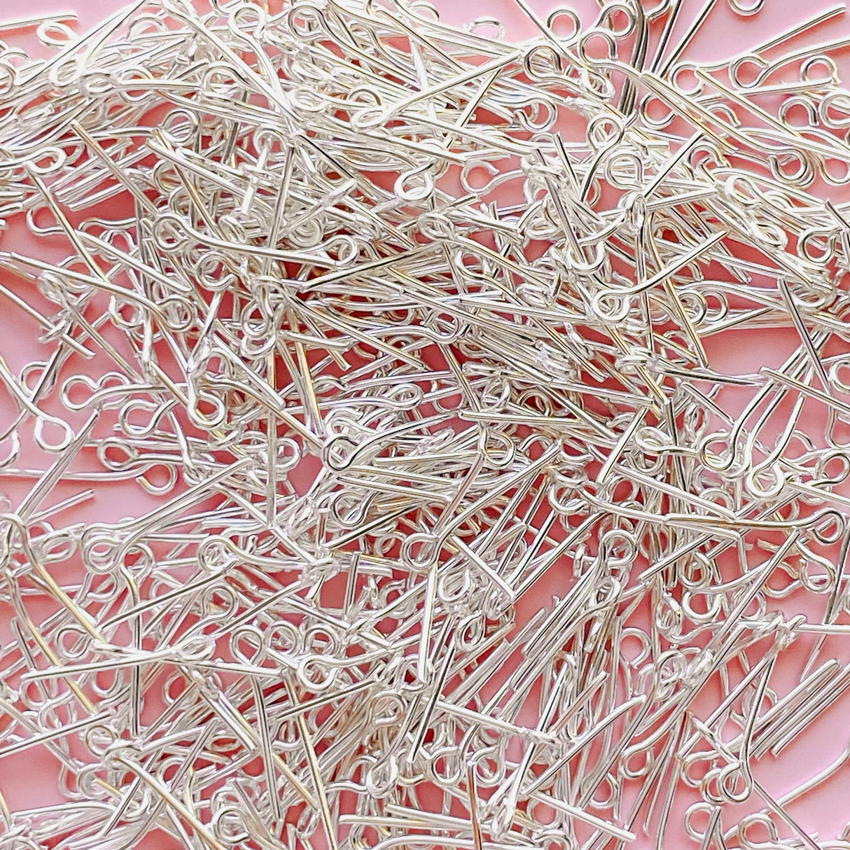 Eye Pins - Silver Plated Stainless Steel