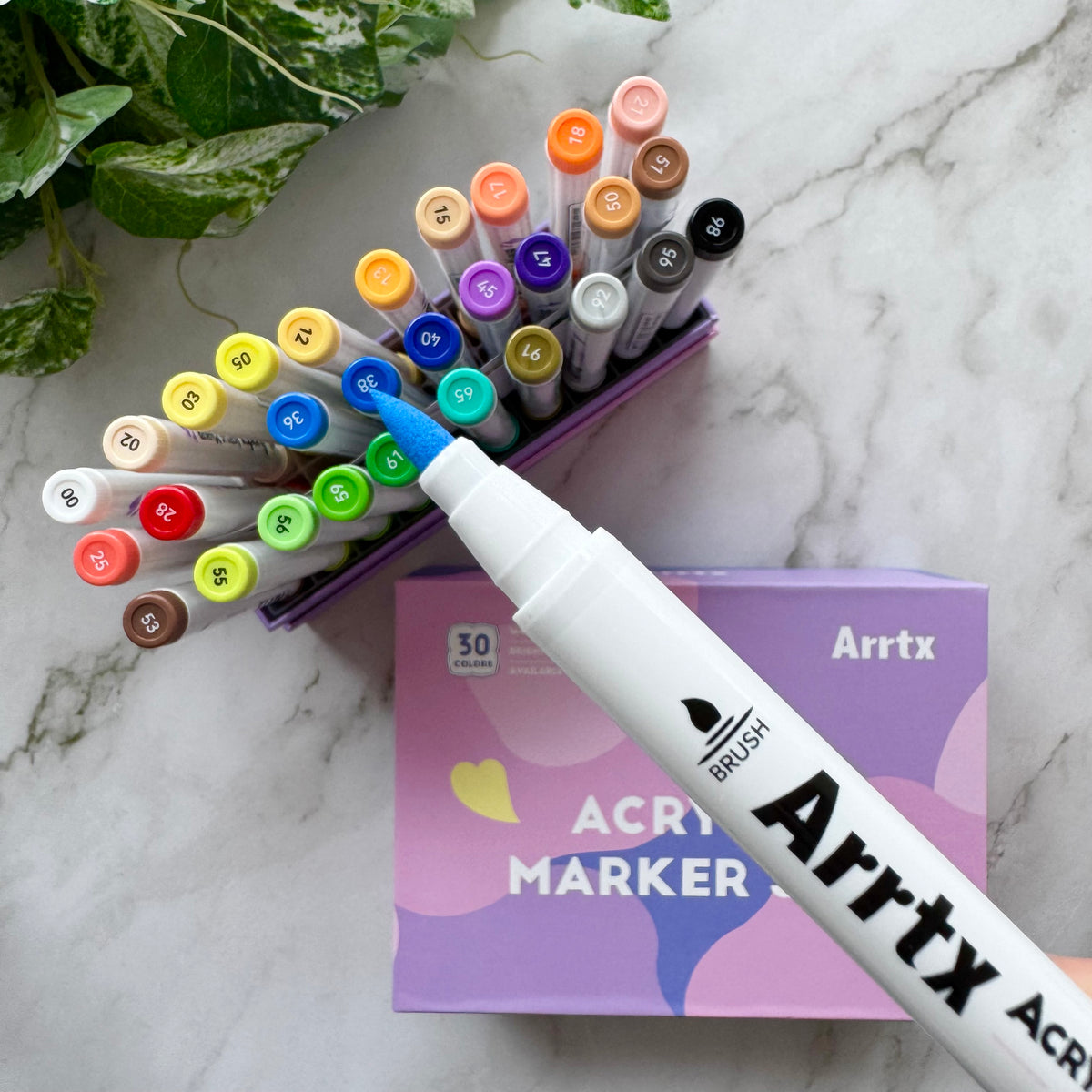 Arrtx Acrylic Paint Pens - 30 Colour Set Paint Markers