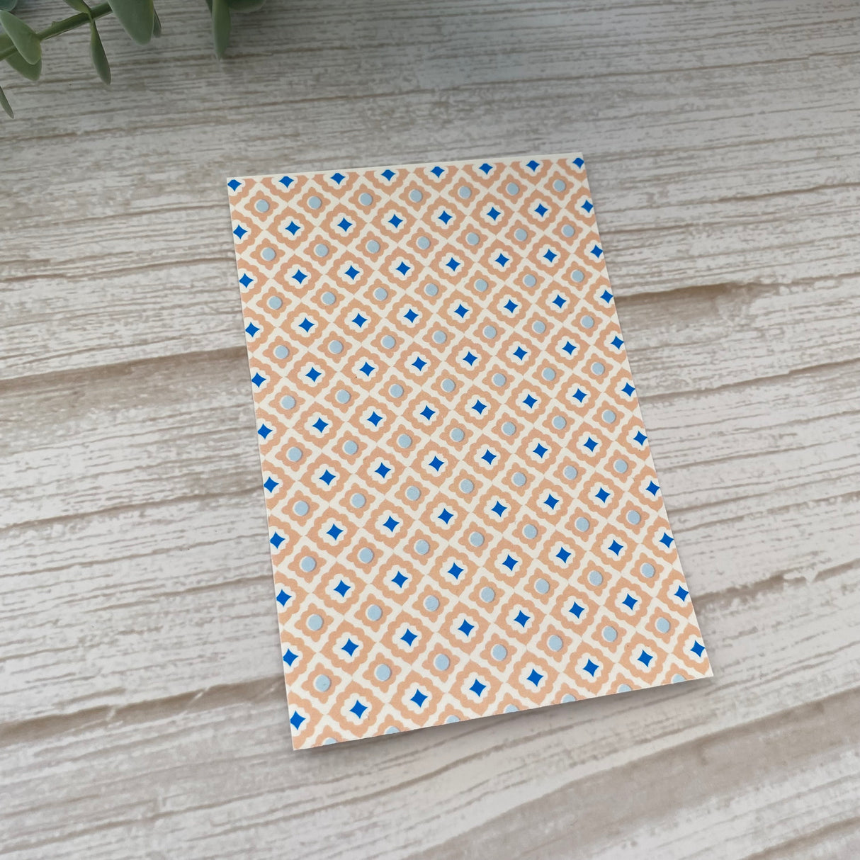 Floral Tile in Peach - Water Soluble Transfer