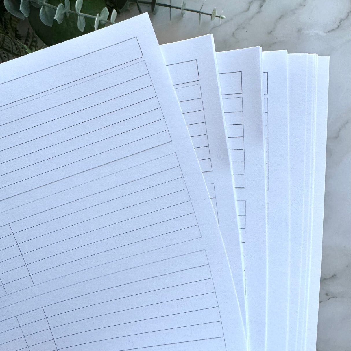 Colour Recipe Insert Blanks