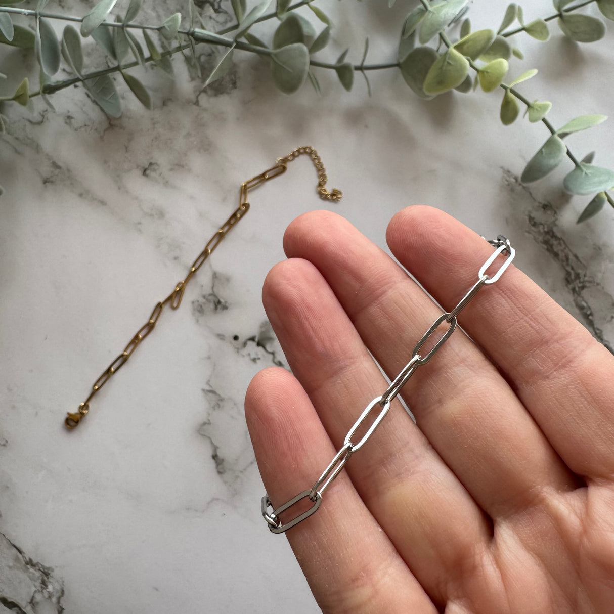 Minimalist Link Charm Bracelet Blanks (5 pack)