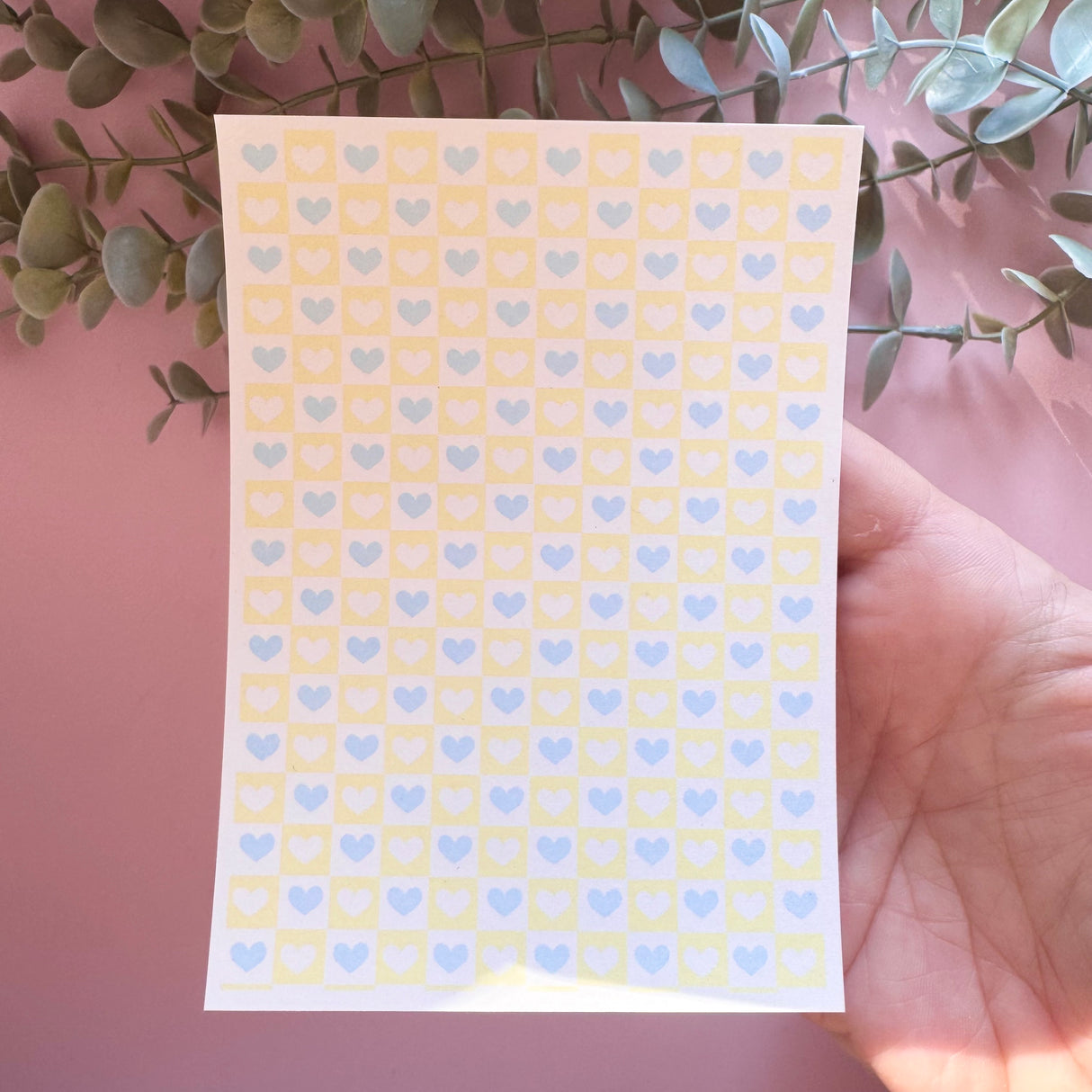Tiled Hearts - Water Soluble Transfer