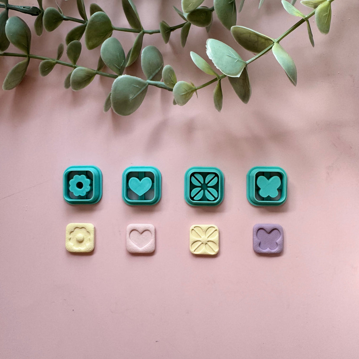 Square Tile Charm Stud Pack