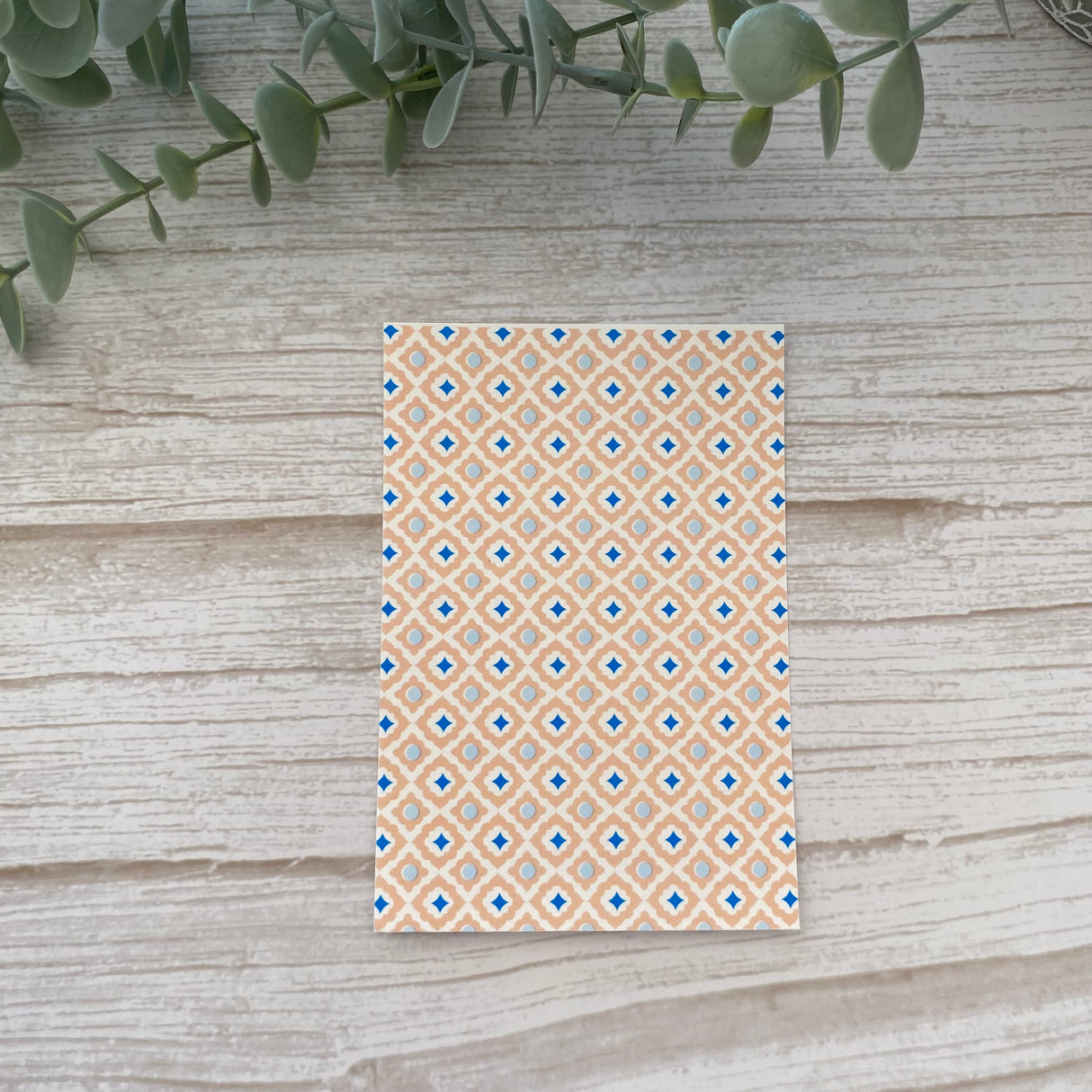 Floral Tile in Peach - Water Soluble Transfer