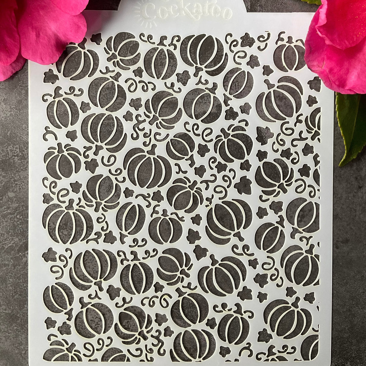 Fall Halloween Pumpkin Patch Stencil (ST048)
