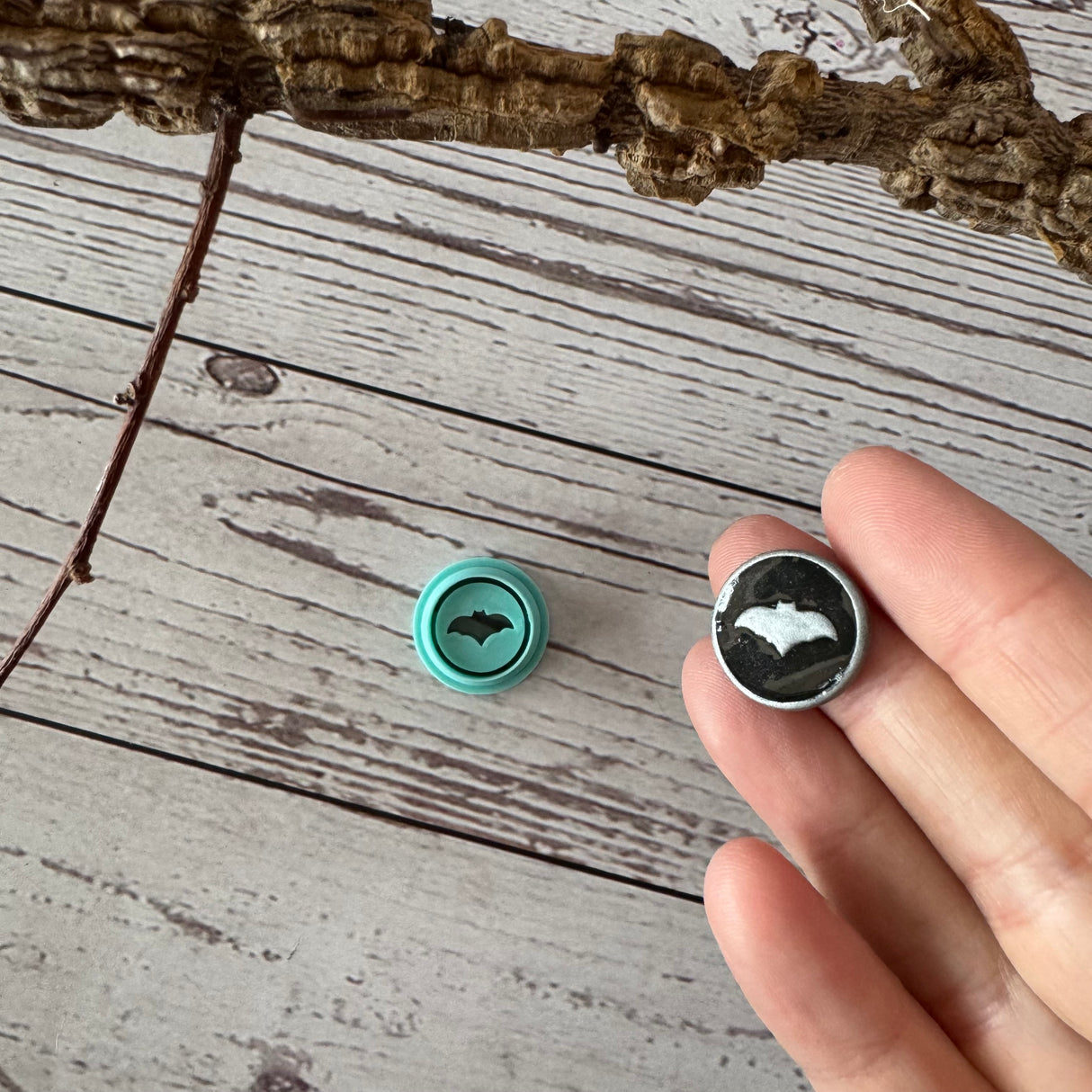 Bat Faux Enamel Charm Cutter