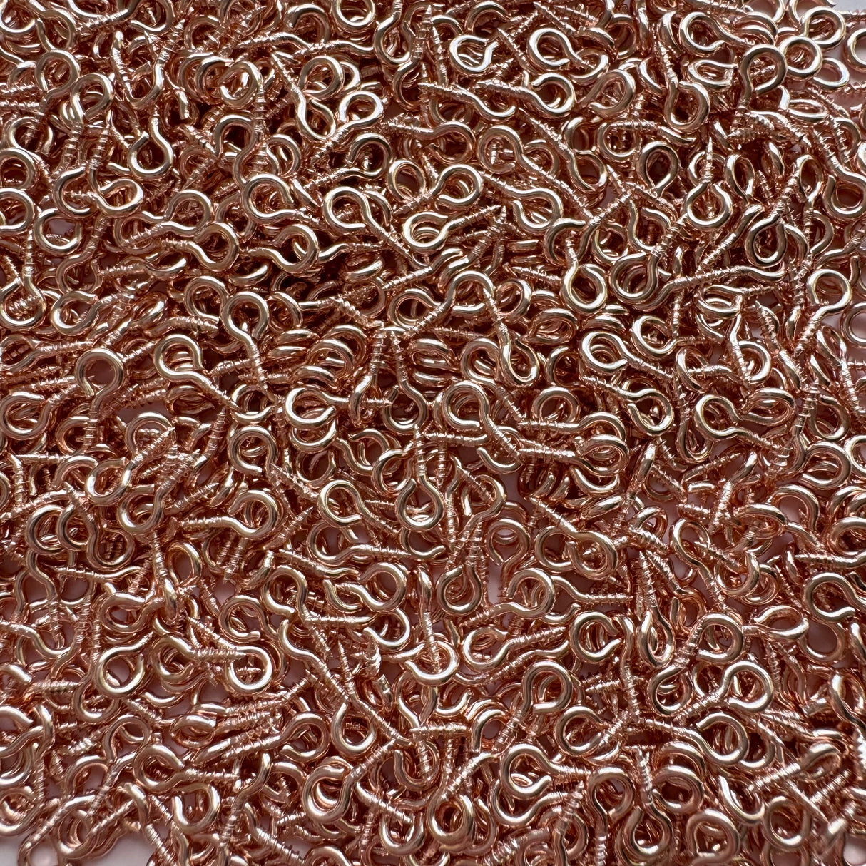 Screw Eye Pins - Rose Gold Plated Stainless Steel