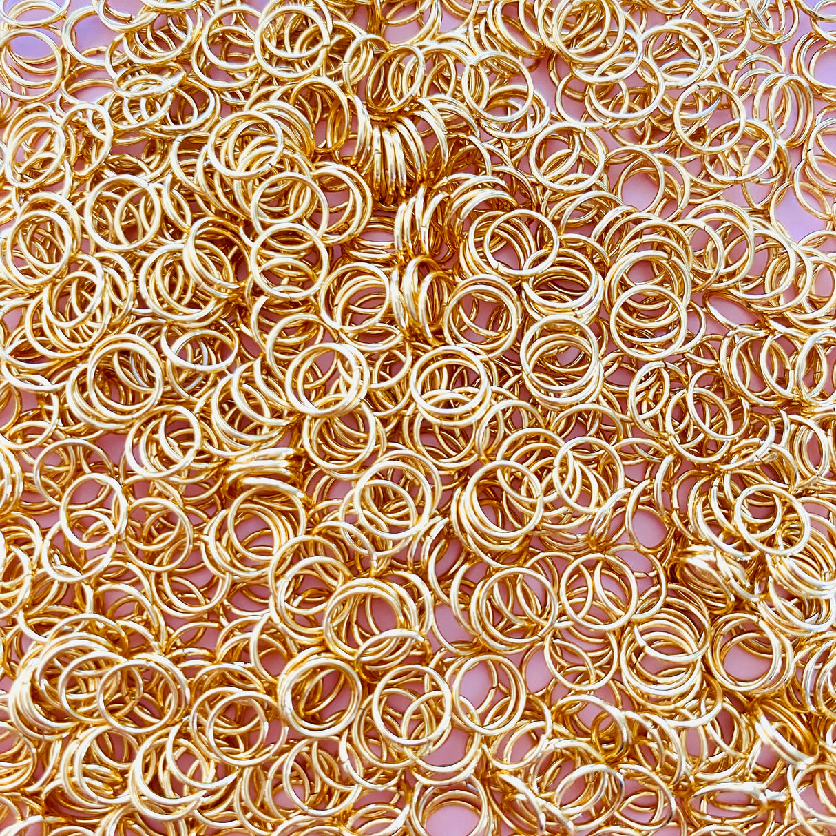 7mm Jump Rings - Gold Plated - Surgical Stainless Steel