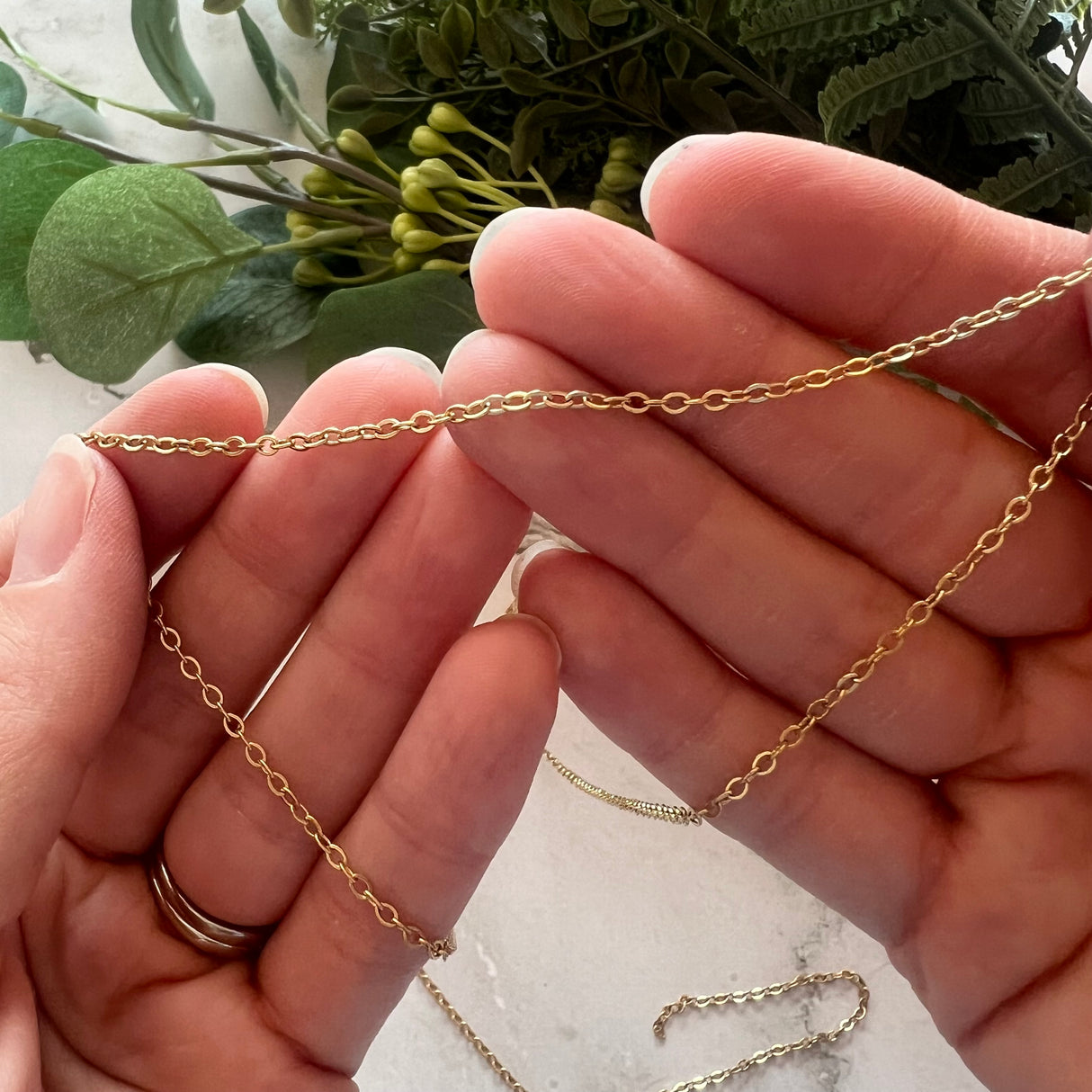 Fine Cable Chain - Gold Plated Stainless Steel - 5 metres