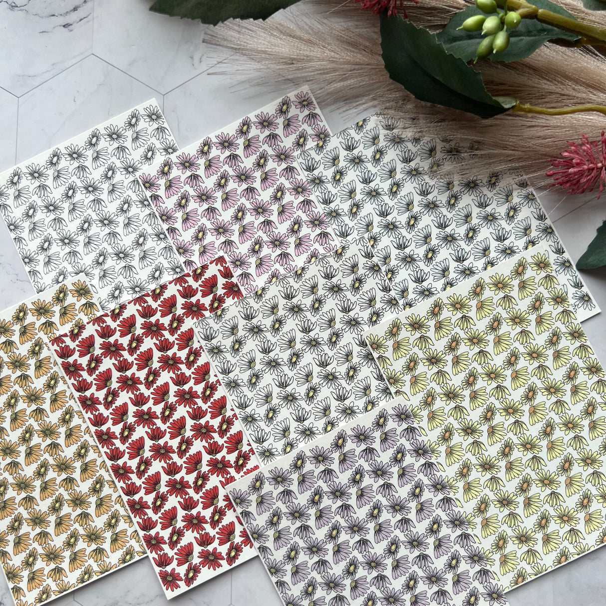 Floating Daisy - Water Soluble Transfer