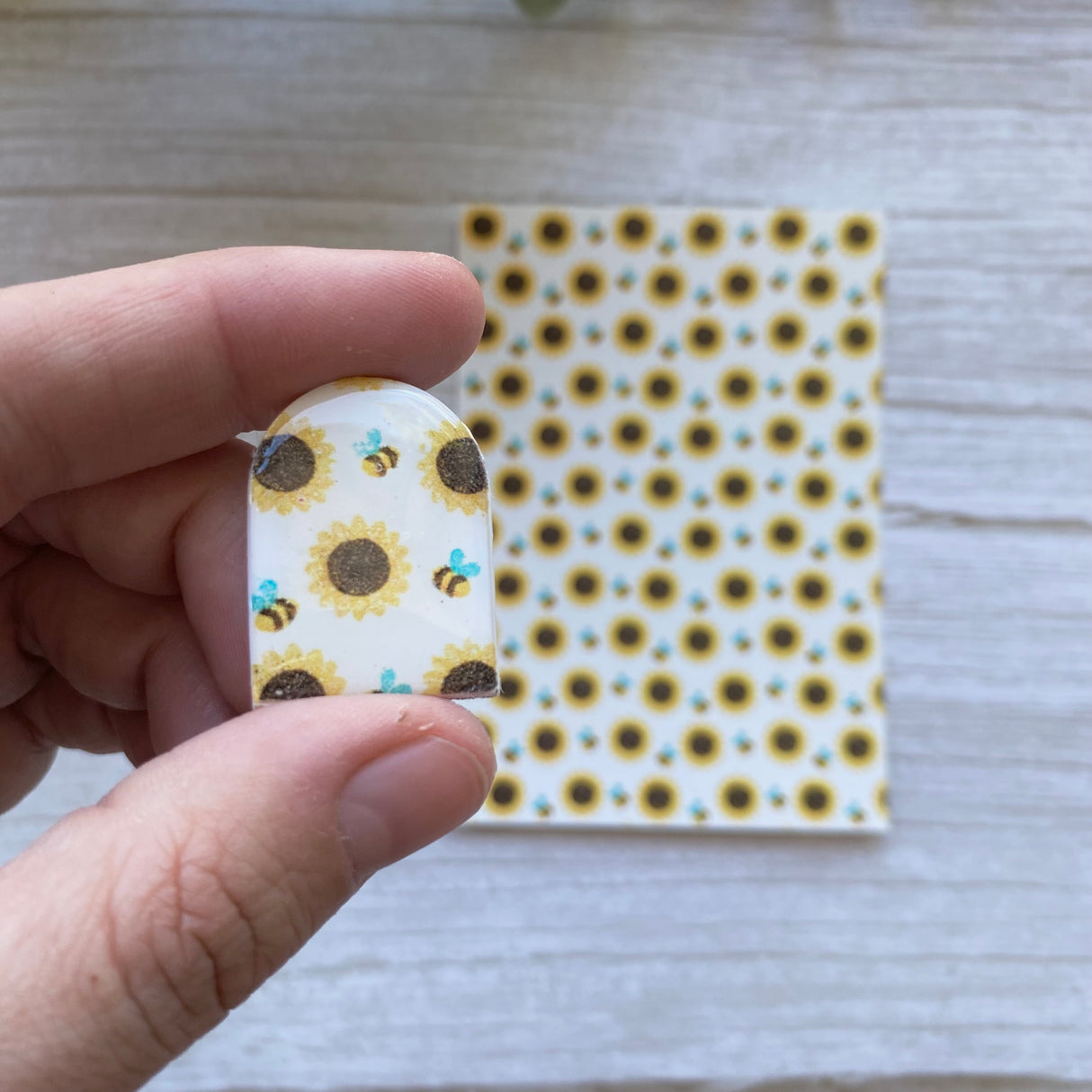 Sunflowers and Bumble Bees - Water Soluble Transfer