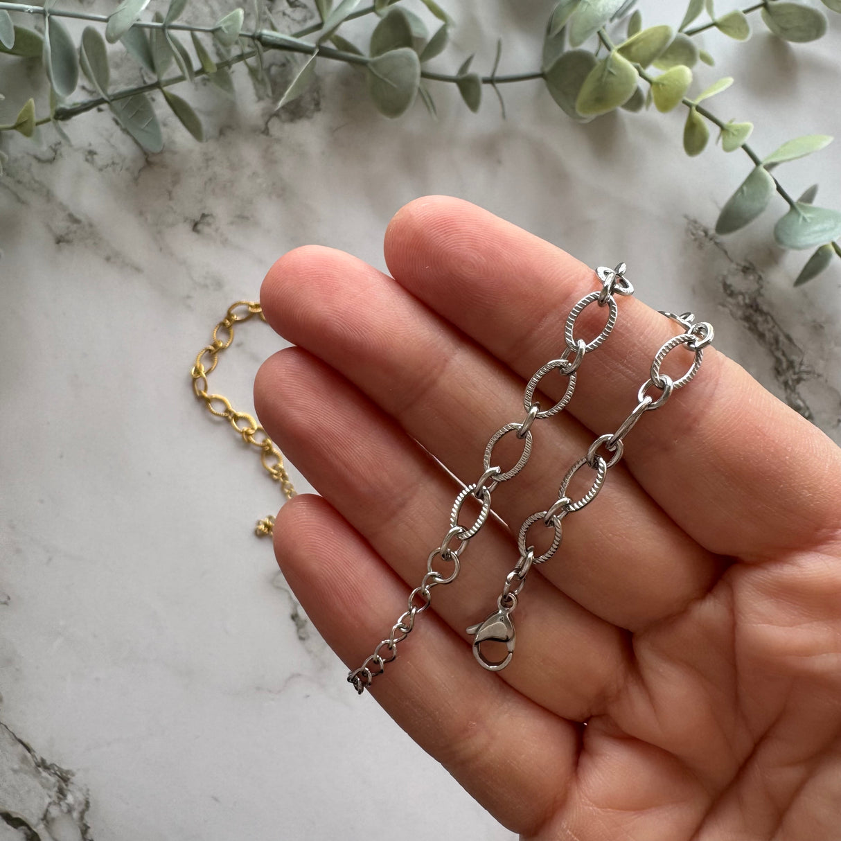 Etched Charm Bracelet Blanks (5 pack)