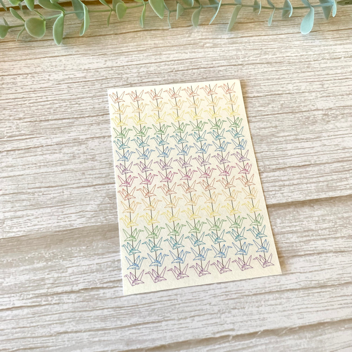 Floating Paper Cranes in rainbow - Water Soluble Transfer