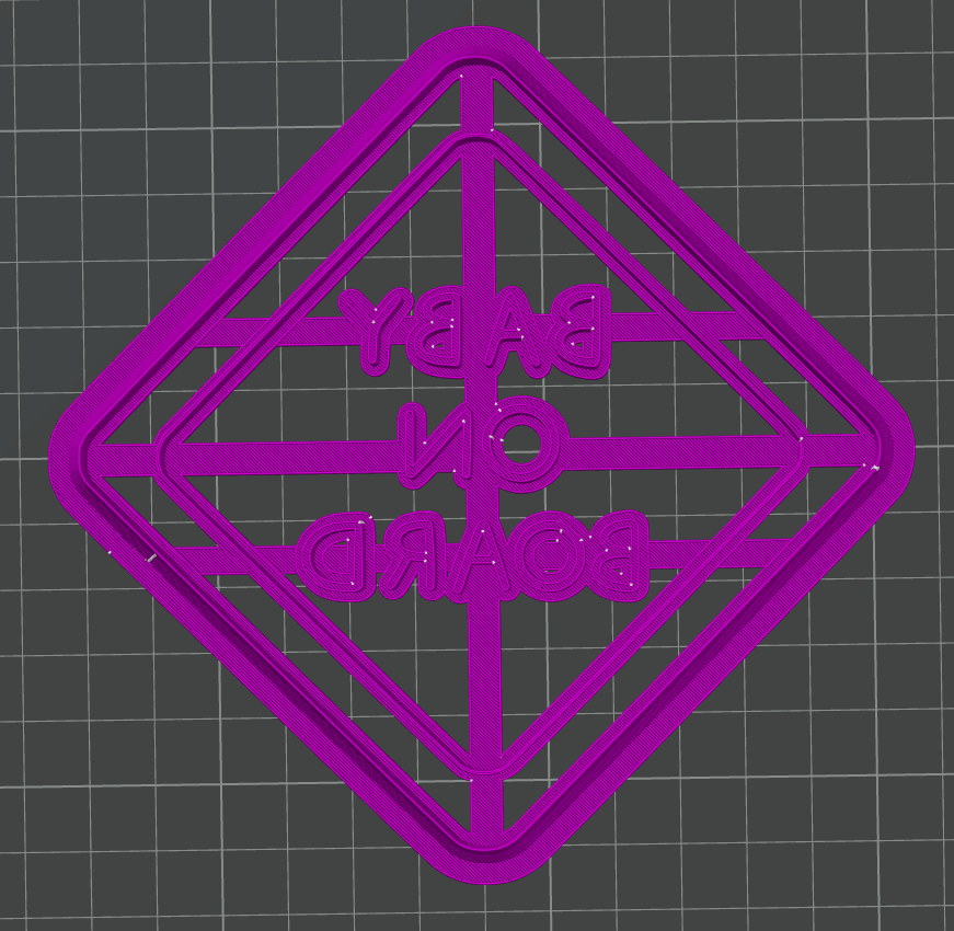 Baby on Board Decor Cutter STL - digital download