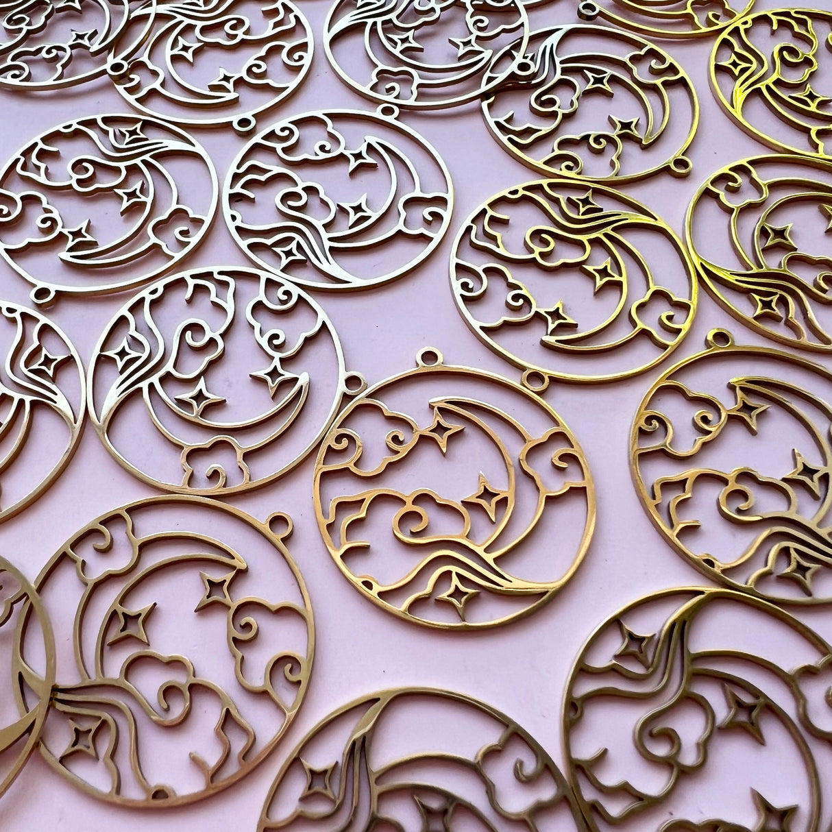 Starry Night Charms - Gold Plated Stainless Steel