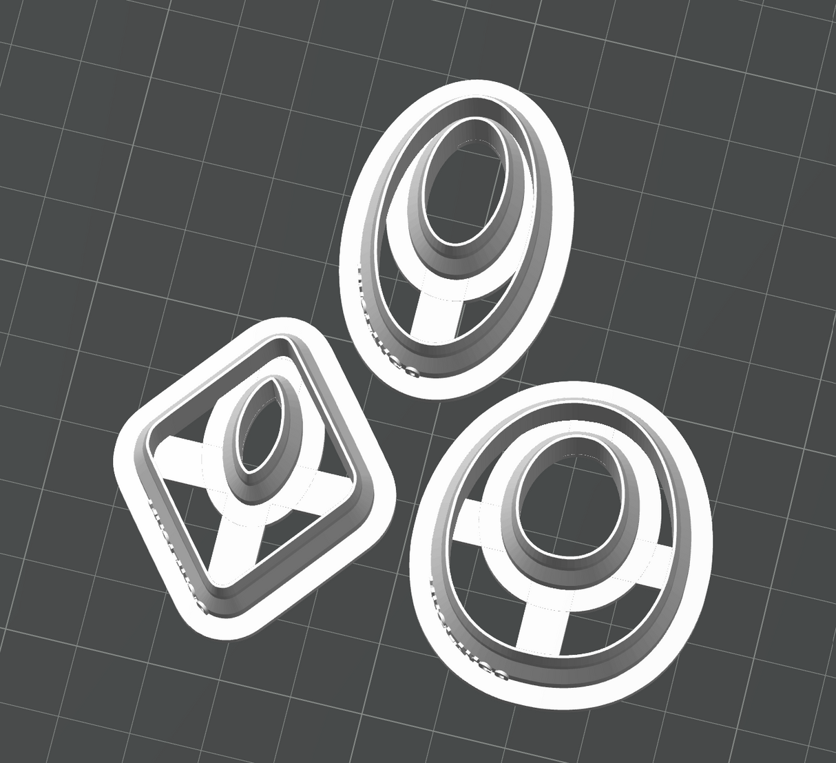 Classic Dangles 2 Cutter Set STL - digital download