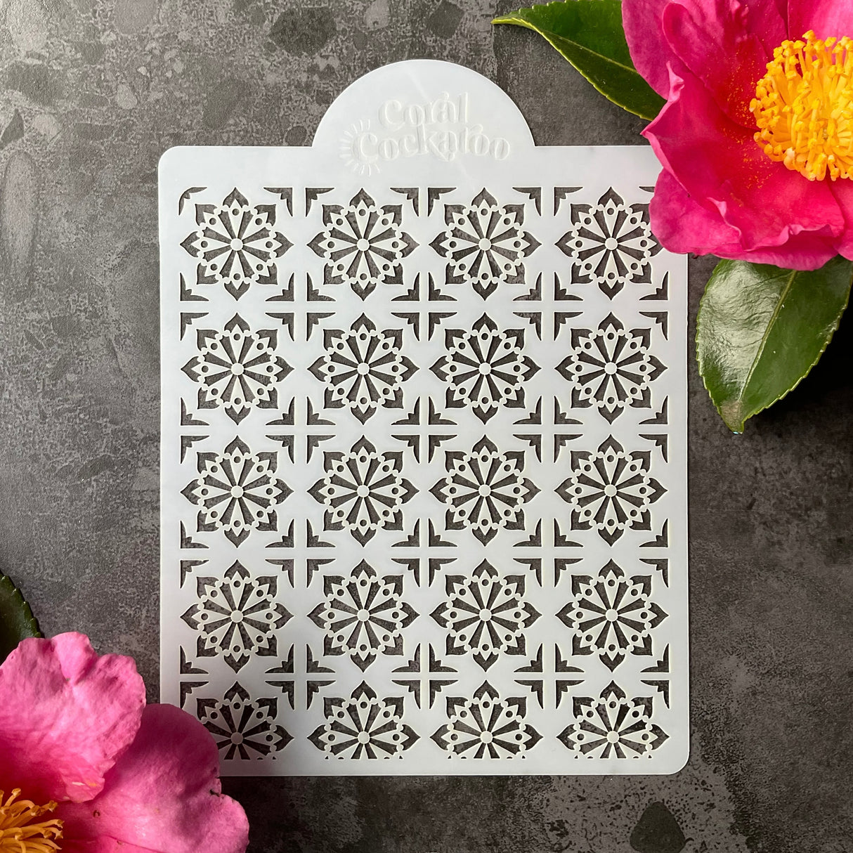 Boho Mandala Sun Tiles Stencil (ST009)