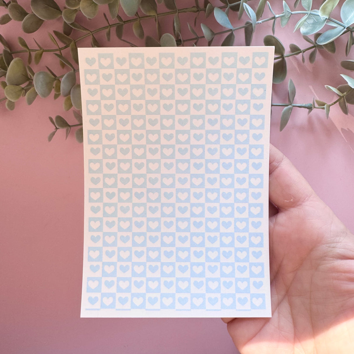 Tiled Hearts - Water Soluble Transfer