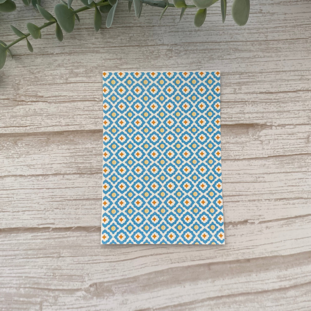 Floral Tile in Caribbean - Water Soluble Transfer