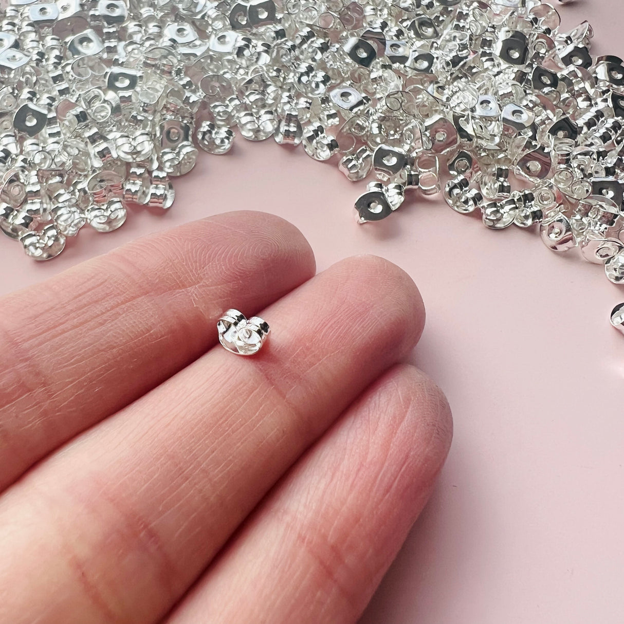 Butterfly Backs - Bright Silver