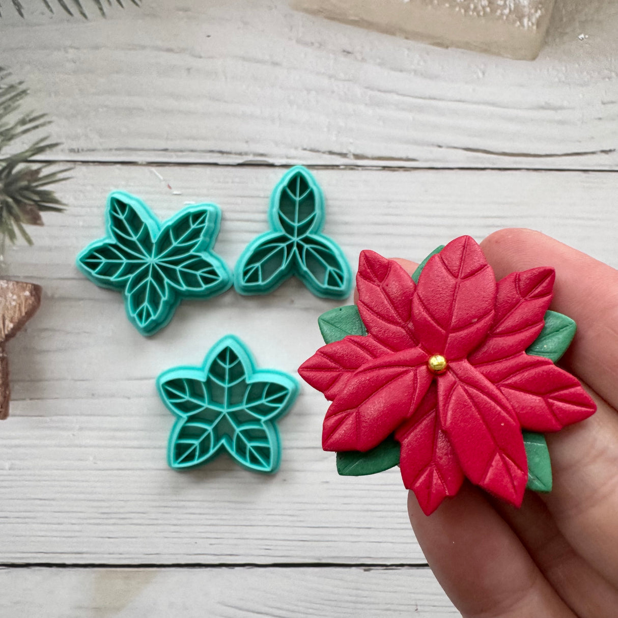 Poinsettia Flower Stacks Cutter - 3 Piece Set