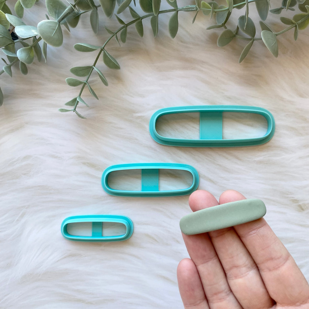 Slim Rounded Rectangle Hair Clip Cutter