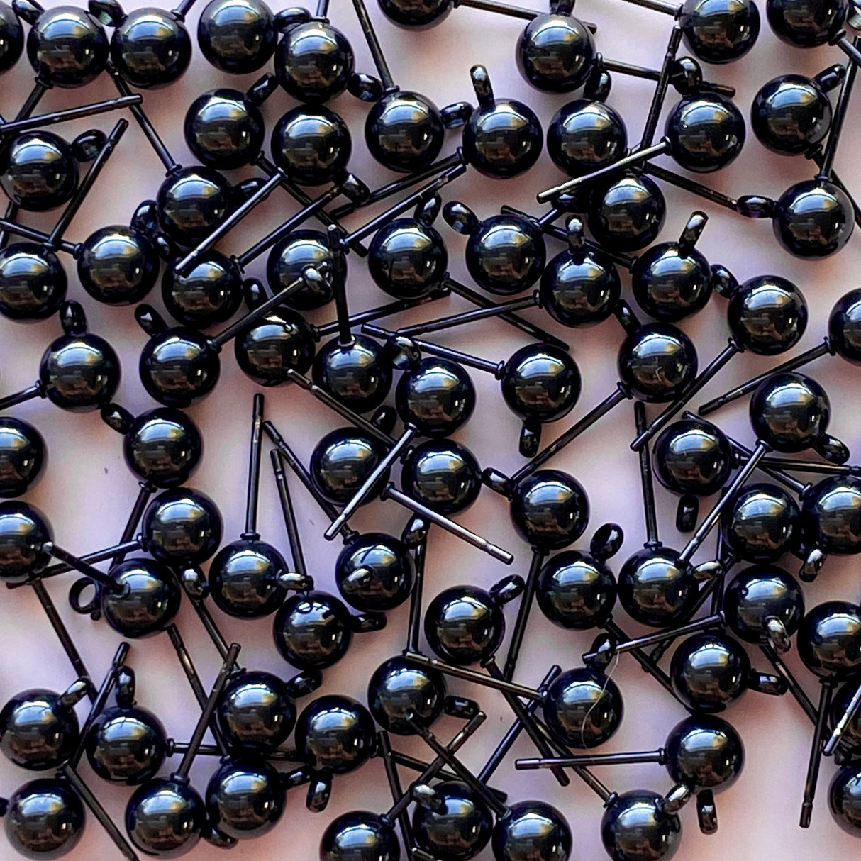 6mm Ball Posts with Loop - Black