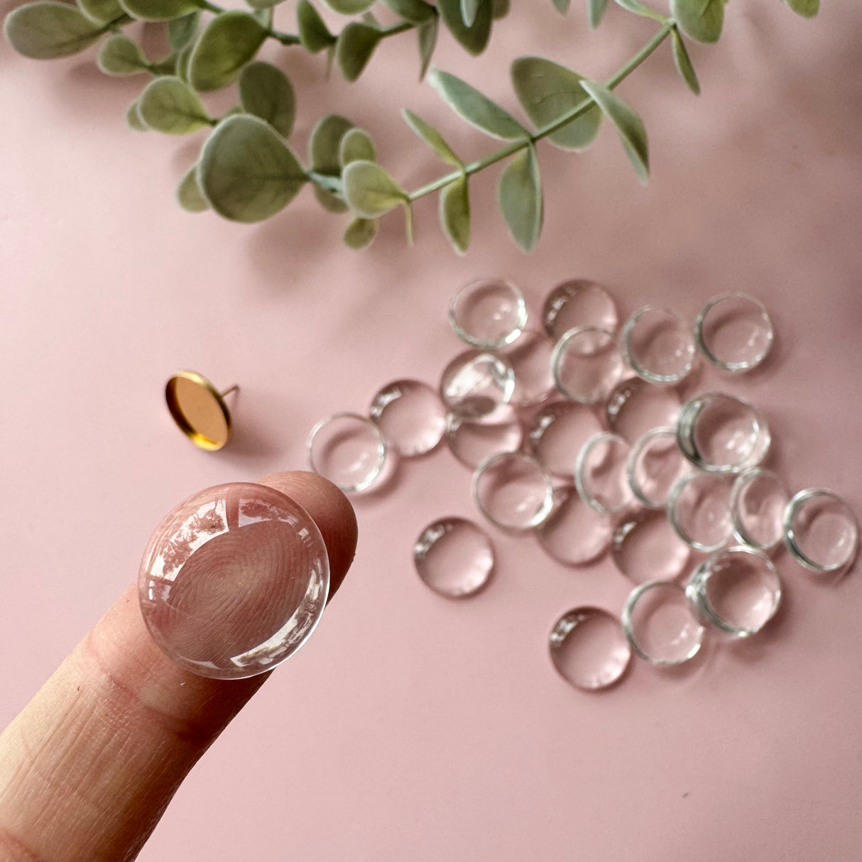 Glass Cabochons - Circle - 50 pack