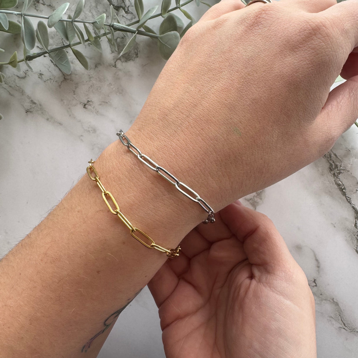 Minimalist Link Charm Bracelet Blanks (5 pack)
