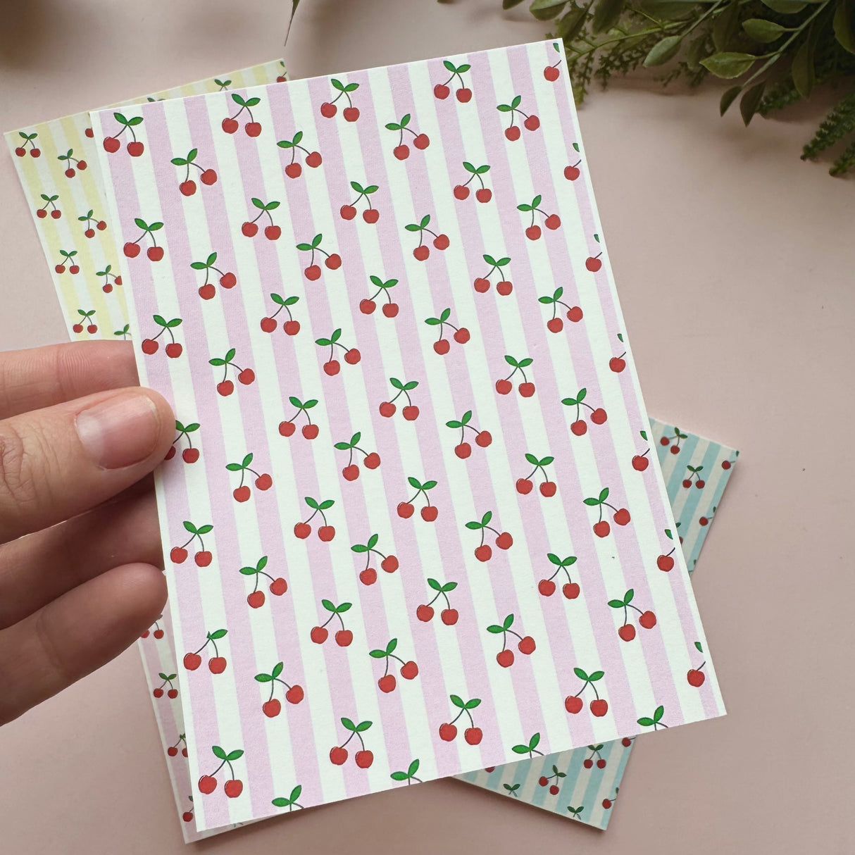 Cherry Stripes - Water Soluble Transfer