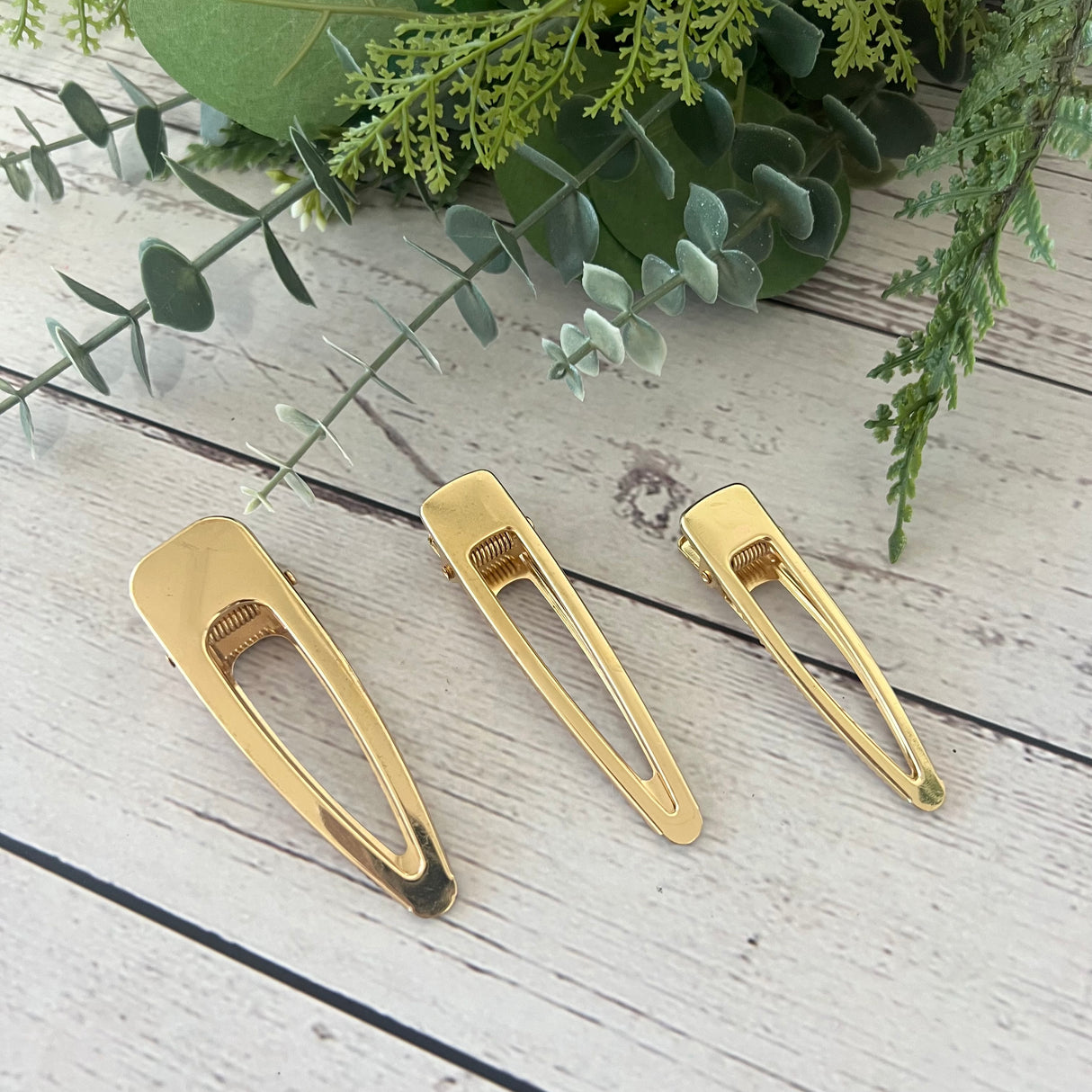 Hollow Pointed Alligator Hair Clip - 5 pack