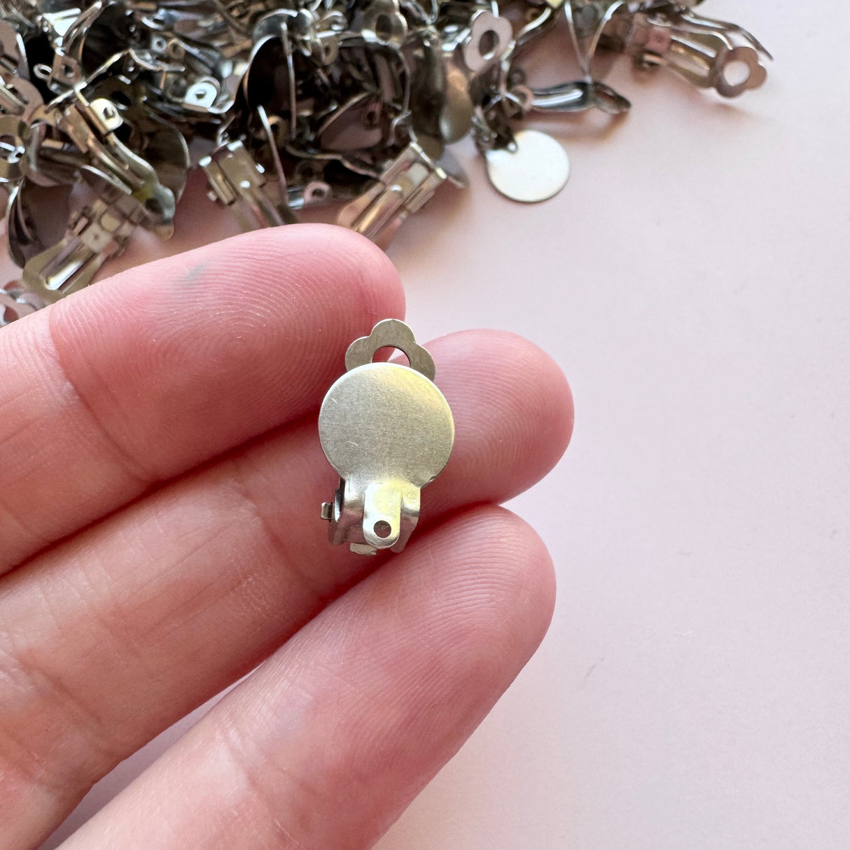 10mm Clip-On Earrings with Loop - 304 Stainless Steel
