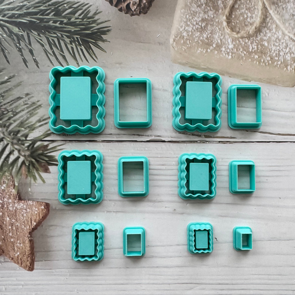 Postage Stamp Frame Stacks Cutter - 2 Piece Set