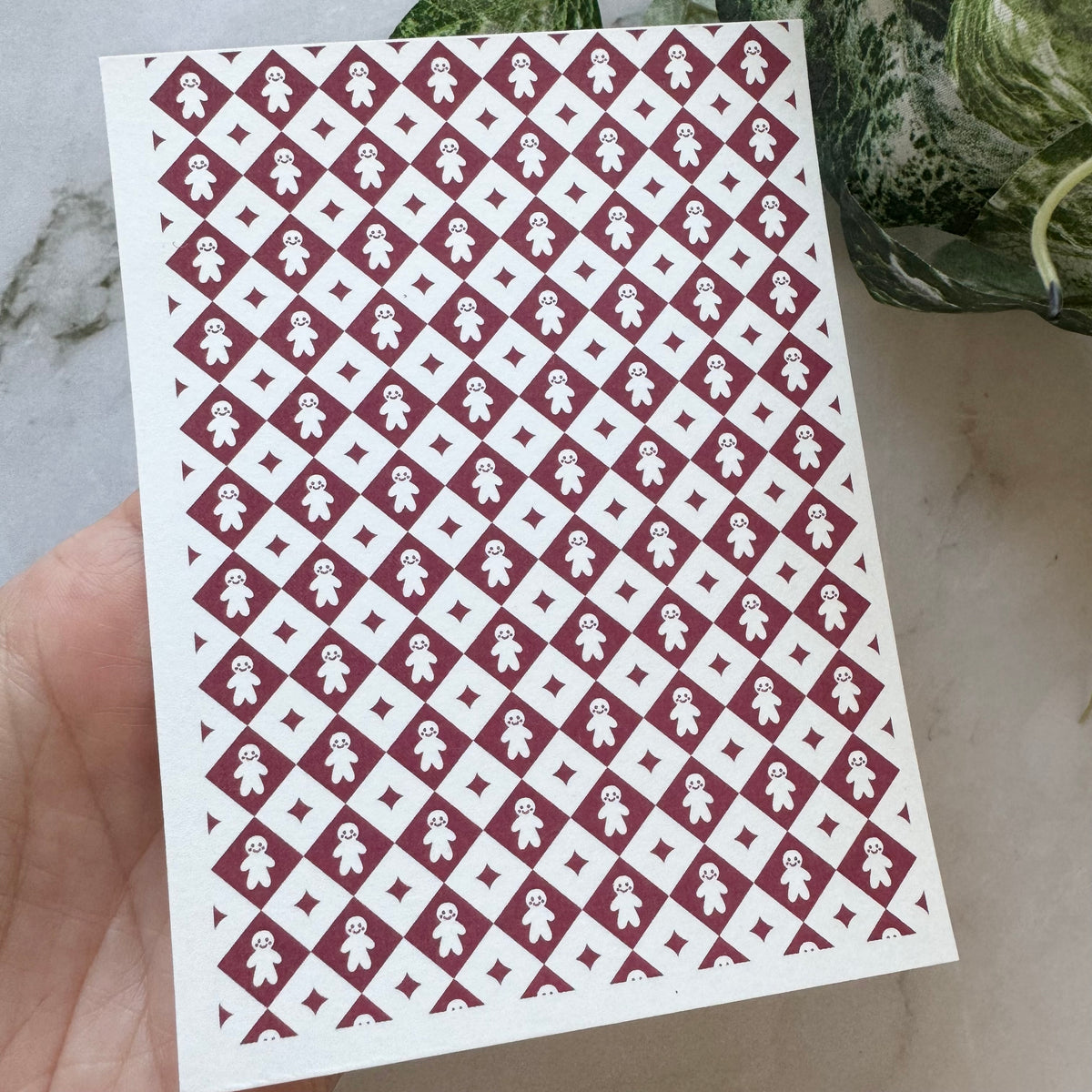 Gingerbread Boy Tiles - Water Soluble Transfer
